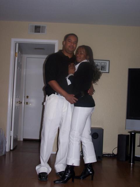 On our way out to a Black & White Party