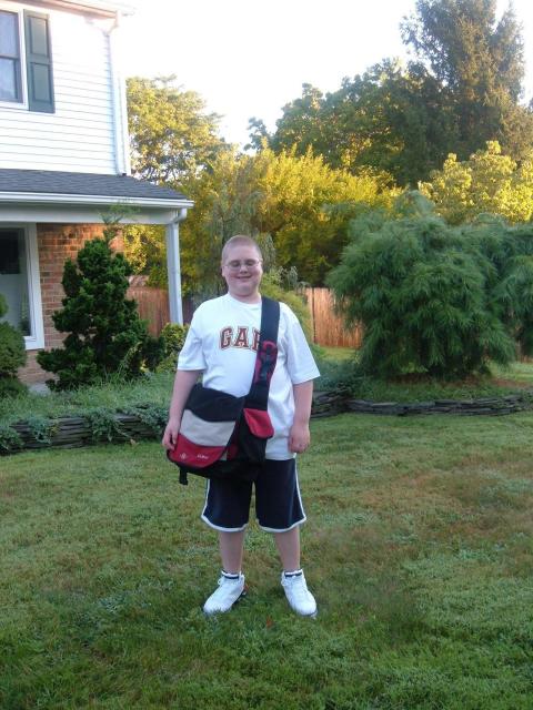 Justin Samuel-  first day of 7th grade