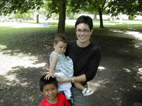 Lenore with children