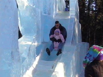 Dad & Paige sliding