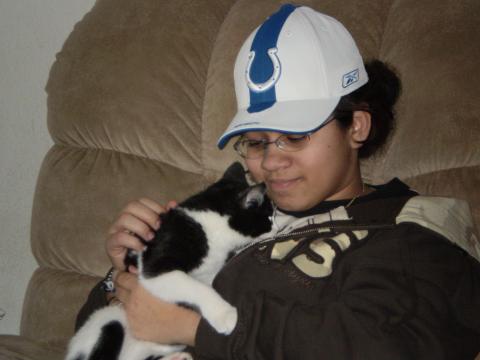Taji and her kitty