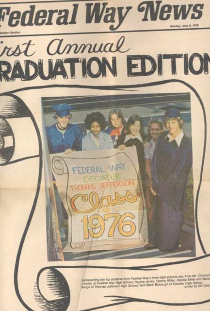 Newspaper Memorabilia '76 grads