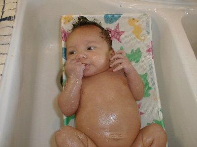 Jackson at bath time