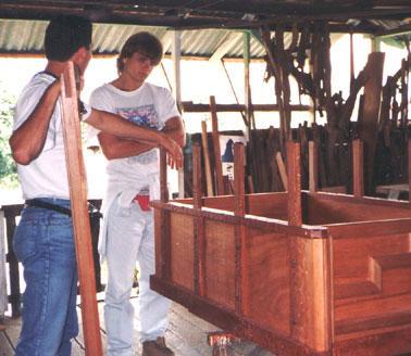 Inspecting Ox Cart - Costa Rica 1992