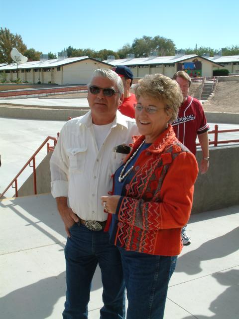 Outside the new Gym