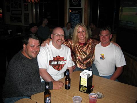 Chad, Todd, Sheila and Shawn at Jerry's Pub - Post Reunion Night