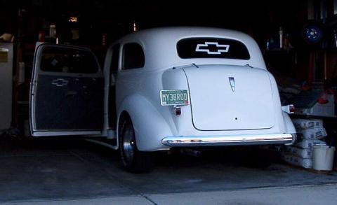 Added a Chevy badge to the rear window.