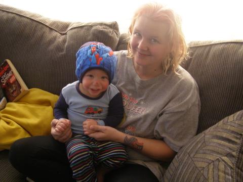 mom and tj jr