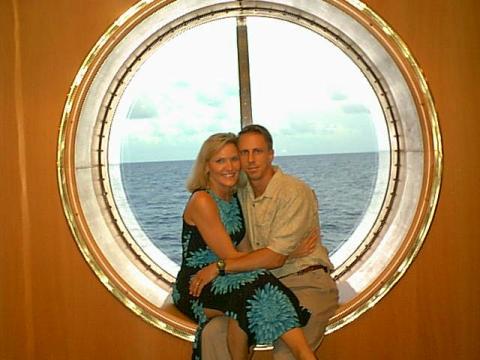 My wife and me on cruise