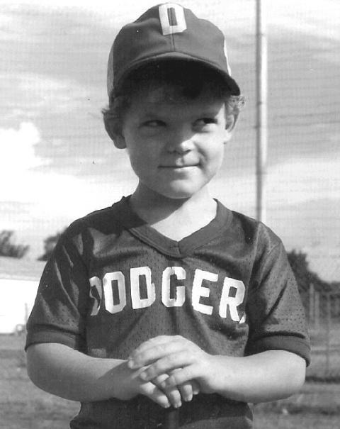 Davy 5yrs as Eddie's bat boy