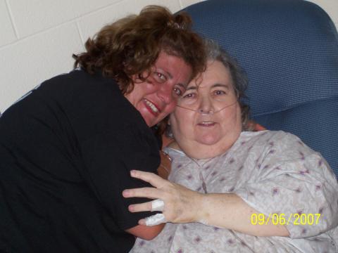 robin and mom in hosp.. cotttage