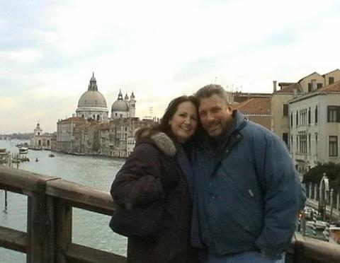 Wayne and Sue on the Grand Canal, Venice