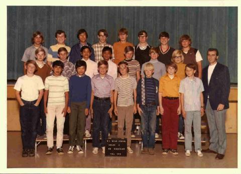 Wood School, 1972, 8th Grade Homeroom