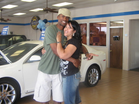 my sweetie and me at car dealership