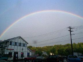 A rainbow as the festivities began!