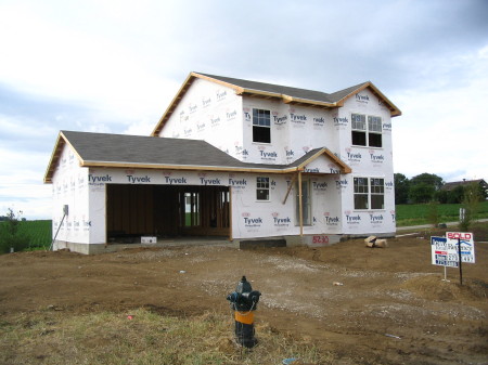 Our house when it was being built