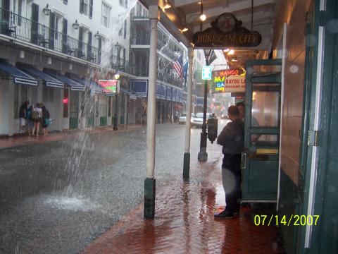 Rain on Bourbon St