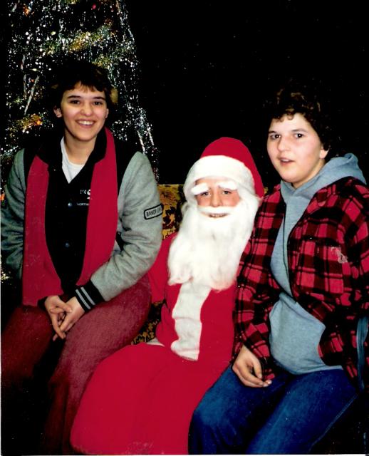 Nita McNeill & Mary-Ann L with Santa X-Mas 86