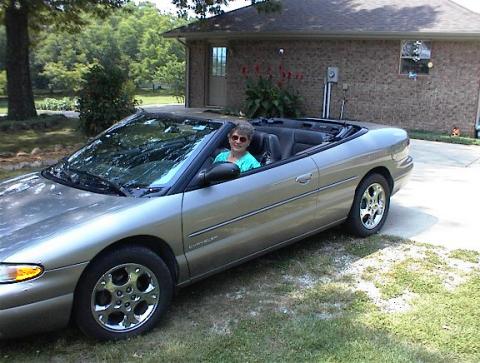 Nancy in car