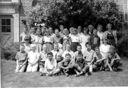 6th Grade class of 1958 Mrs.Parkinson