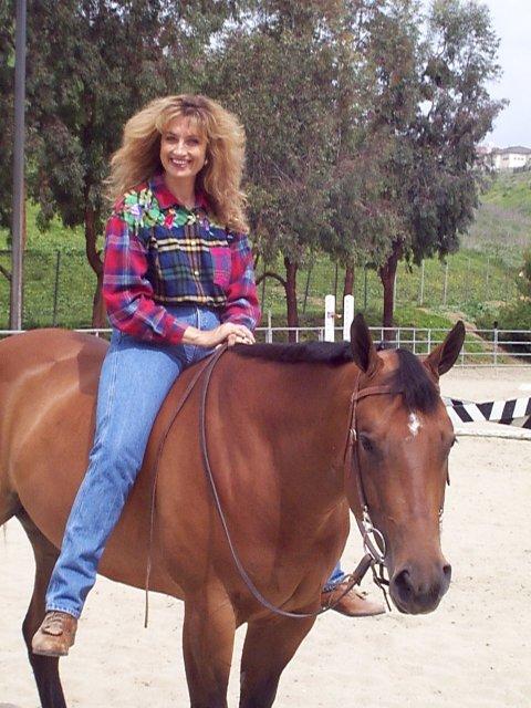 Jeanette on her horse Taylor, 2002