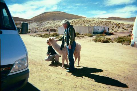 Scott with llama