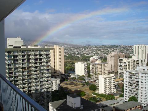 Rainbow over Waikiki
