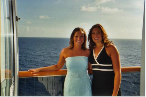 Erin and Melody, cousin's on cruise ship