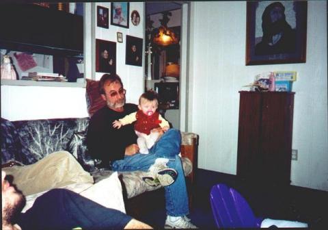 Alex with grandbaby 2000