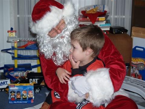 Our son Cody and Santa