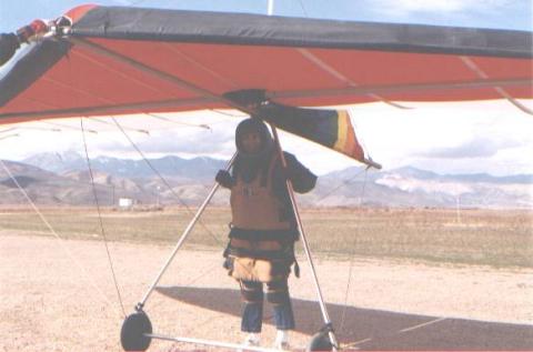 Flying a hang-glider