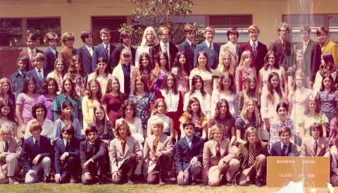 1972 Modrona Elementry 8th Graduating Class Left Side