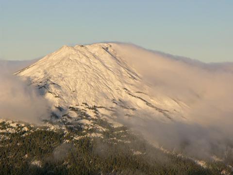 Mt. Bachelor with snow