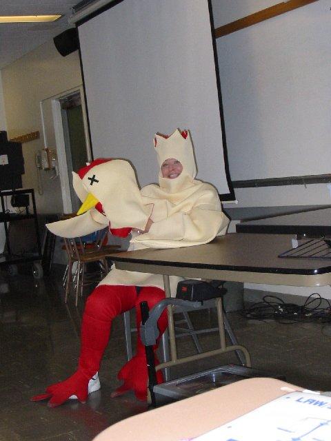 me in a chicken suit