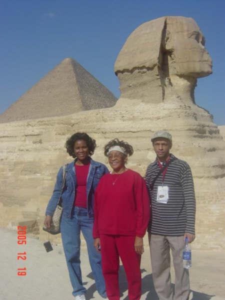 Hubby, his mom and I in Egypt