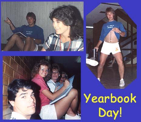 Signing Yearbooks '85