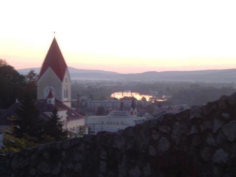 Trencin, Slovakia at twilight