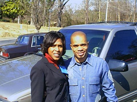 Monica and Kirk Franklin