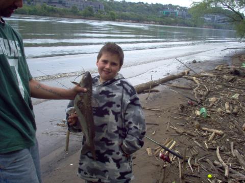 Anthony's first catfish he caught