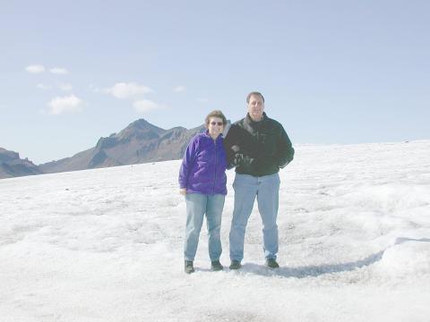 On glacier in Iceland