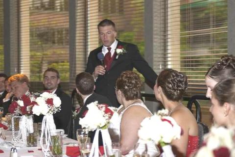Justins Toast to the newlyweds