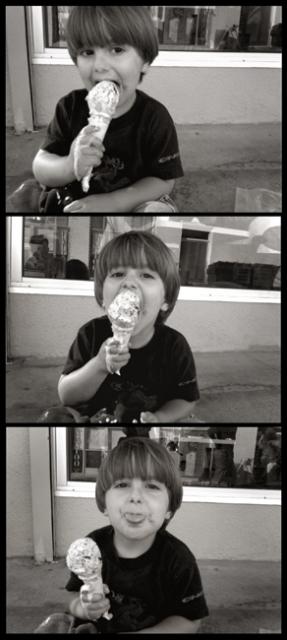 Spencer's ice cream break
