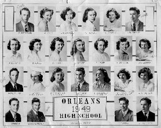 1949 ORLEANS HIGH SCHOOL SENIORS