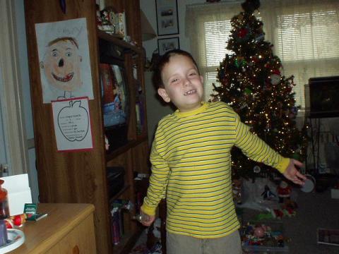 Gregory at Christmas 2001