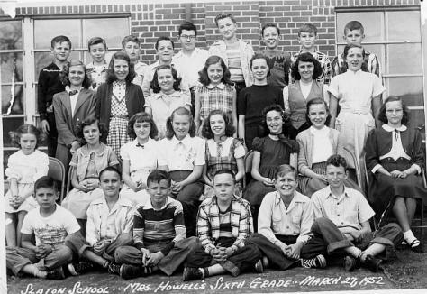 WF SLATON - SAMMY'S 6TH GRADE CLASS MRS. HOWELL MARCH 27, 1952