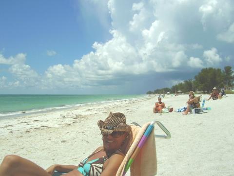 hangin on the beach