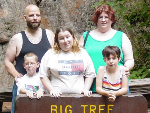 In front of the "Big Tree"