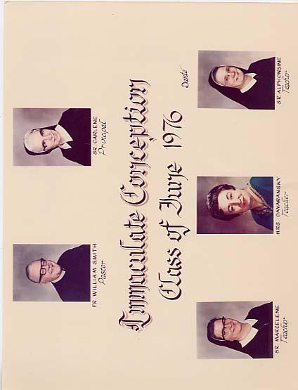 Class of 1976 ICS Teachers