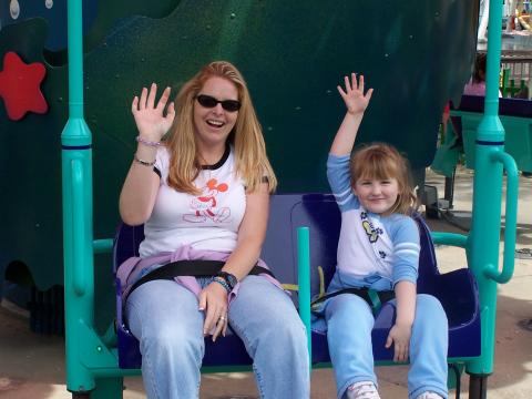 Disneyland April 05 Aunt Sally & Kelsey