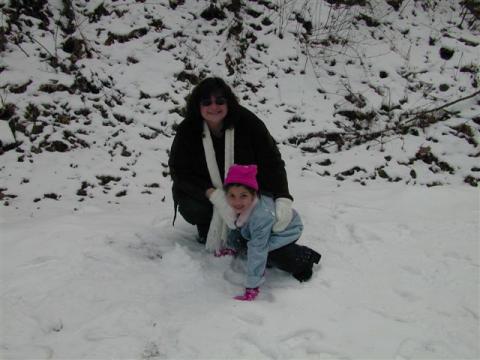 Mom & Carly Snow Feb 2003